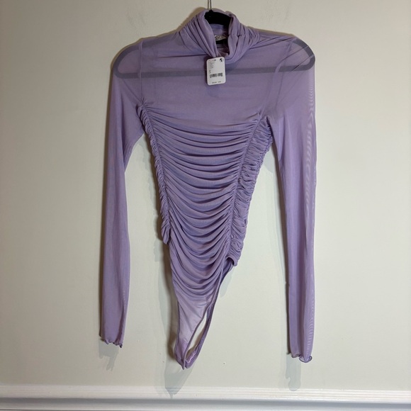 Free People INTIMATELY Under It All Bodysuit Lilac Size Small NWT - Picture 5 of 8